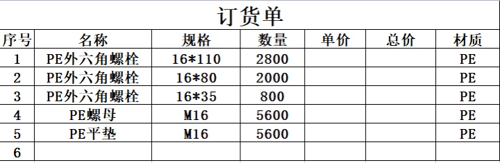 紧固件采购