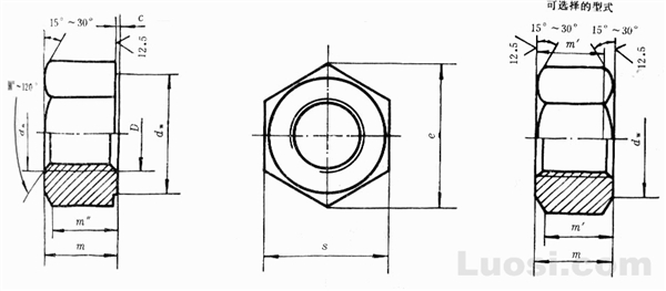 gb/t 1229-91 钢结构用高强度大六角头螺母