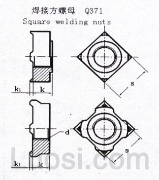 q 371 焊接方螺母-标准查询-华人螺丝网