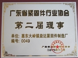 广东省紧固件行业协会理事