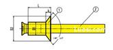 全铁沉头双抽芯铆钉