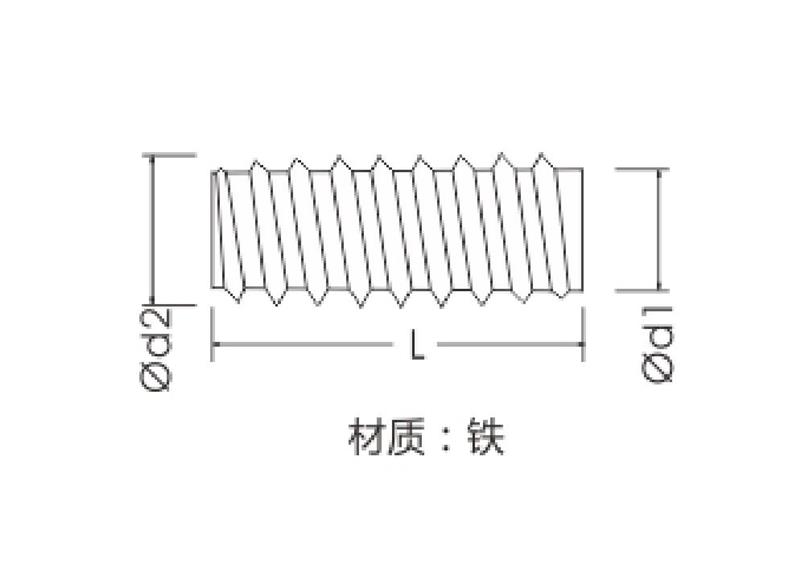 直通内外牙螺母