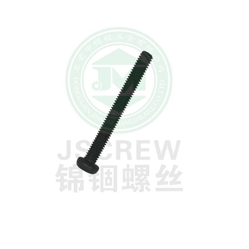 盘头梅花槽机丝螺丝M4*35加硬达克罗哑黑碳钢国标螺丝非标吊装