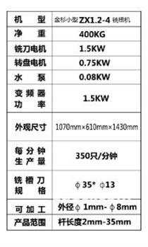 金杉自产自销五金螺丝有头无头双刀铣槽割槽机