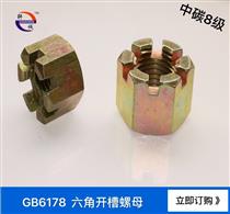 【主打】现货GB6178六角开槽螺母中碳8级