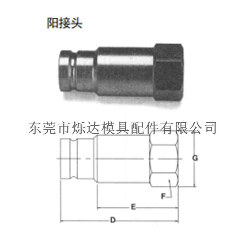 供应Parker派克液压快换接头FF系列无溢流型接头模具阴接头阳接头公接头母接头FF-251|FF252