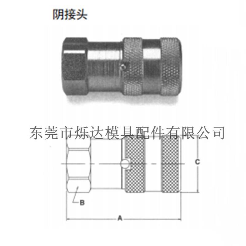 供应Parker派克液压快换接头FF系列无溢流型接头模具阴接头阳接头公接头母接头FF-251|FF252