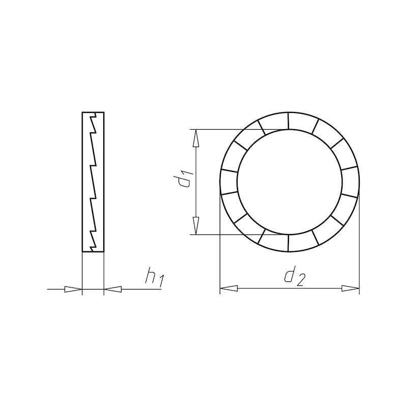 DIN25201双叠锁紧垫圈  齿面双叠自锁垫圈 万喜供应品牌防松锁紧垫圈