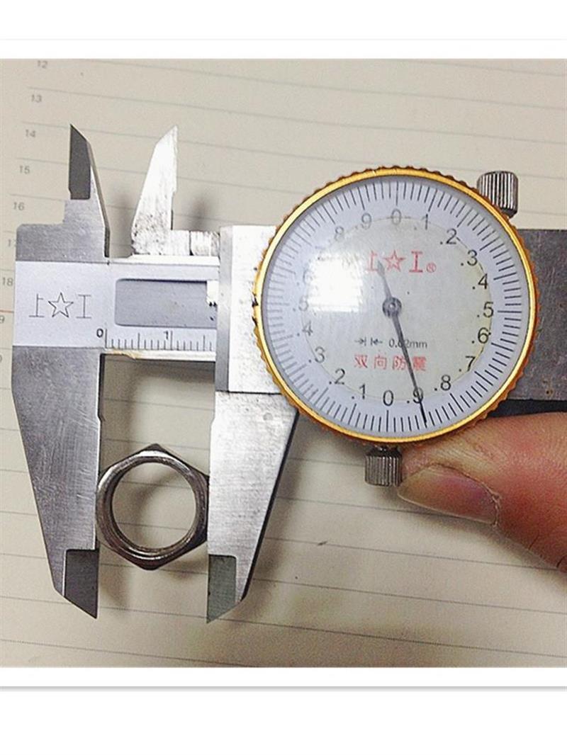 六角螺母灯饰连接器用镀白锌薄款细牙六角螺母M14*1*17*4mm