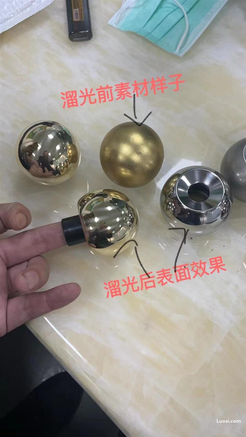 锌合金家具配件干式快速研磨抛光表面前后效果展示对比