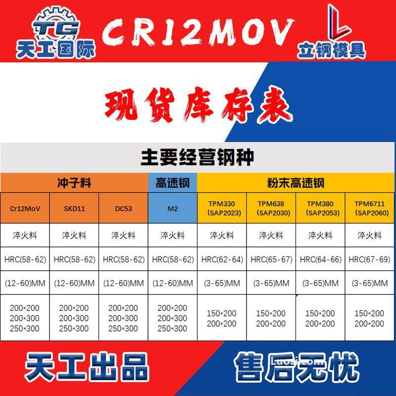 惠州、东莞、深圳模具钢材批发天工国际模具材料批发直营批发零售DC53/SKD11/M2/CR12MOV/五金冲压模具压铸模具