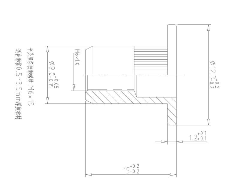 GB 17880.1 平头铆螺母