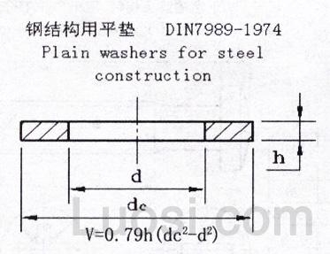 DIN 7989-1974 钢结构用平垫