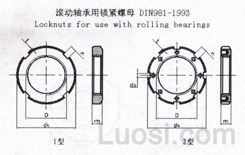 DIN 981-1993 圆螺母