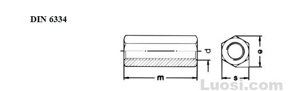 DIN6334 DIN6334 六角长螺母
