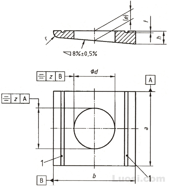 DIN 434 槽钢用方斜垫圈