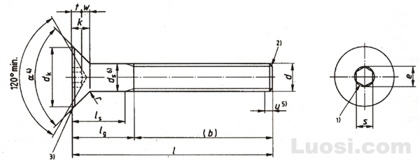 DIN EN ISO 10642 【DIN 7991】内六角沉头螺钉