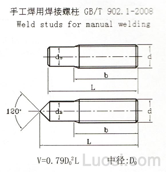 GB /T 902.1-2008 手工焊用焊接螺柱