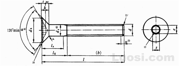 GB/T 70.3-2000 内六角沉头螺钉