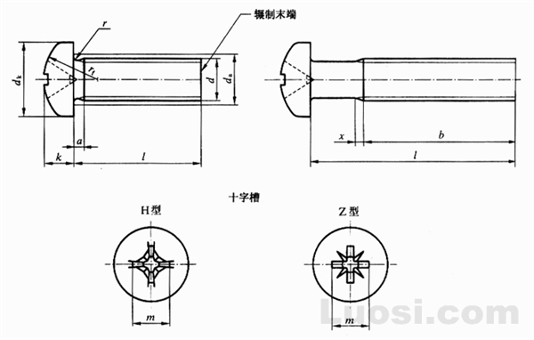 GB/T 818-2000 十字槽盘头螺钉 818-85