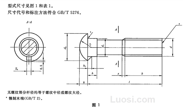 GB/T 13-2013 圆头带榫螺栓