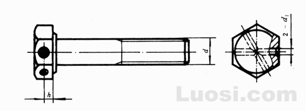 GB/T 32.1-88 六角头头部带孔螺栓 A 和 B级