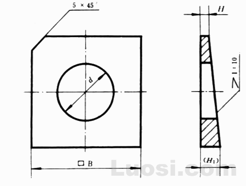 GB/T 853-88 槽钢用方斜垫圈