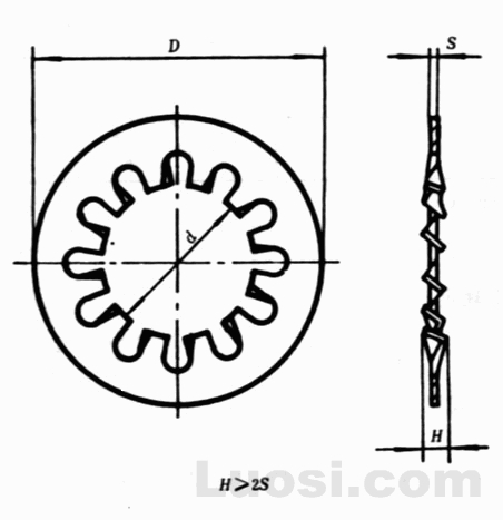 GB/T 861.1-87 内齿锁紧垫圈