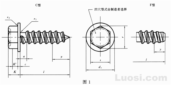 GB/T 16824.1-1997 六角凸缘自攻螺钉