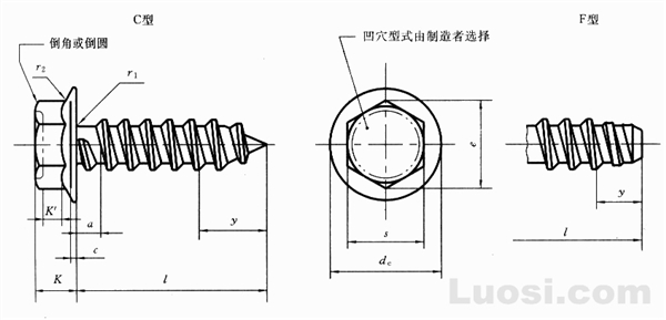 GB/T 16824.2-1997 六角法兰面自攻螺钉