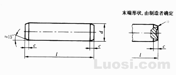 GB/T 119.1-2000 圆柱销 不淬硬钢和奥氏体不锈钢