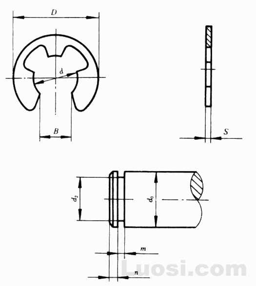 GB/T 896-86 开口挡圈