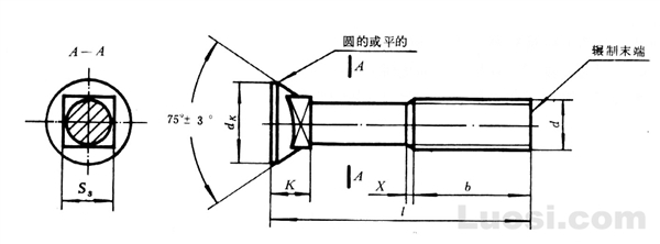 GB/T 10-88 沉头方颈螺栓