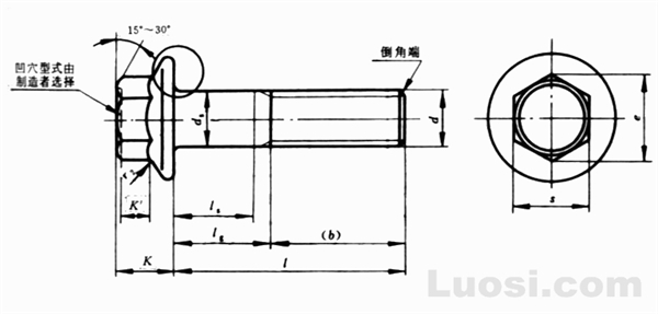 GB/T 5789-86 六角法兰面螺栓-加大系列-B级