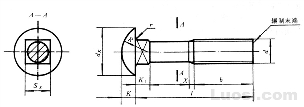 GB/T 12-88 半圆头方颈螺栓