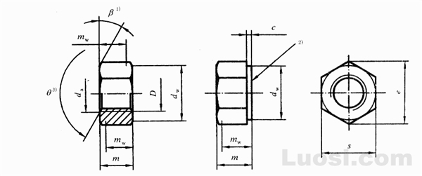 GB/T 6171-2000 1型六角螺母 细牙