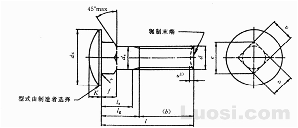 GB/T 14-1998 大半圆头方颈螺栓 C级