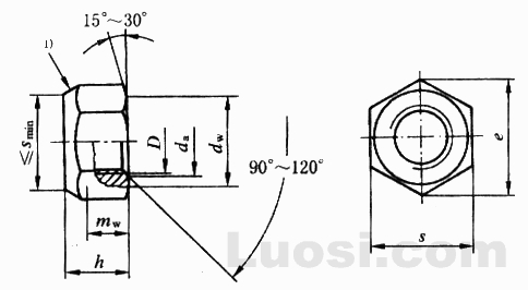 GB/T 6186-2000 2型全金属六角锁紧螺母 9级