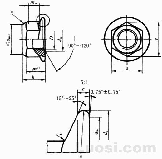 GB/T 6187.1-2000 全金属六角法兰面锁紧螺母