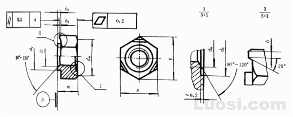 GB/T 13681-92 焊接六角螺母