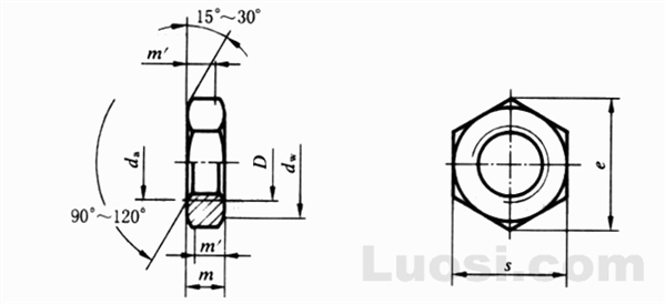 GB/T 18195-2000 精密机械用六角螺母
