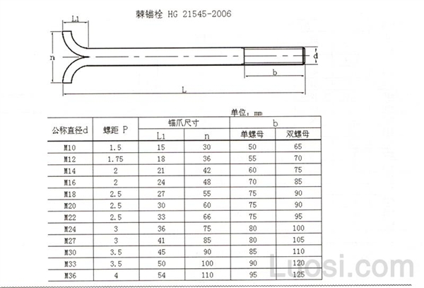 HG /T 21545-2006 棘锚栓