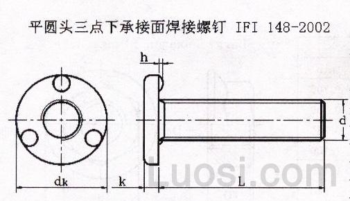 IFI 148-2002 平圆头三点下承接面焊接螺钉