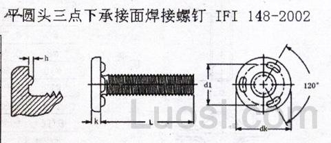 IFI 148-2002 平圆头三点式上承接面焊接螺钉