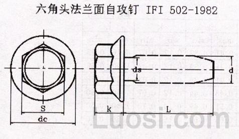 IFI 502-1982 六角头法兰面自攻钉