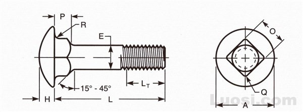 ASME B18.5 1990(R 1998) 半圆头方颈螺栓