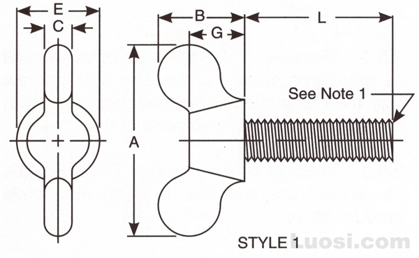 IFI 156-2002 B型1类双翼形螺钉