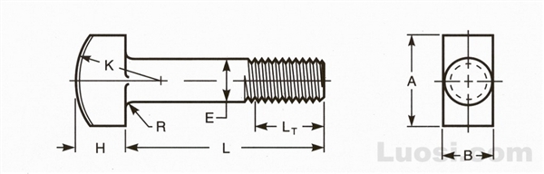 ASME B18.5 1990(R 1998) T形头螺栓