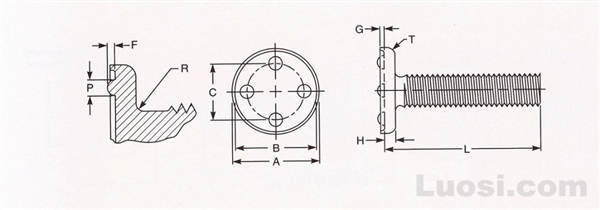 IFI 148-2002 TC4型焊接螺栓（顶面带四圆形焊点）