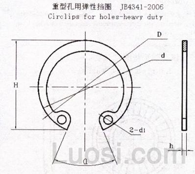 JB /ZQ 4341-2006 重型孔用弹性挡圈